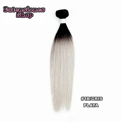 Papá Salvaje malta EXTENSIONES CABELLO HUMANO “CORTINA CALIFORNIANA” LISO TONO #1B/GRIS |  EXTENSIONES DE CABELLO HUMANO - EXTENSIONES.SHOP